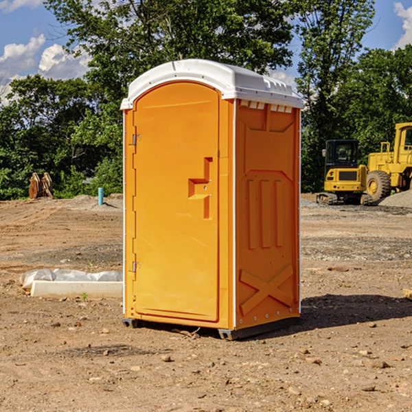 what is the expected delivery and pickup timeframe for the porta potties in Ashton-Sandy Spring